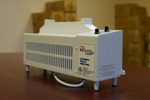 EZ Breathe basement ventilation system unit designed to reduce moisture and improve indoor air quality